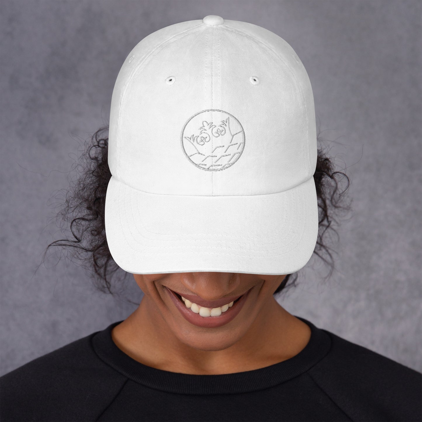 Dad hat with silver Circle Logo