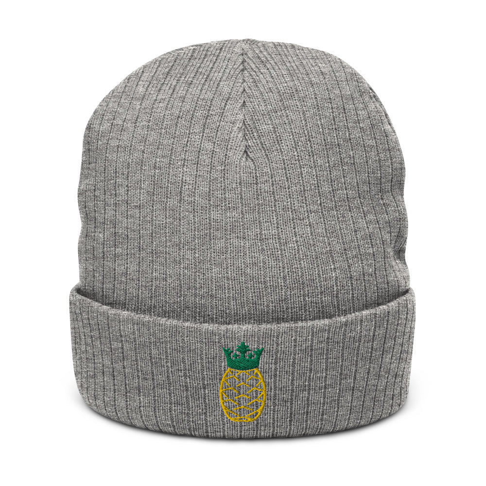 Recycled cuffed beanie - Pineapple