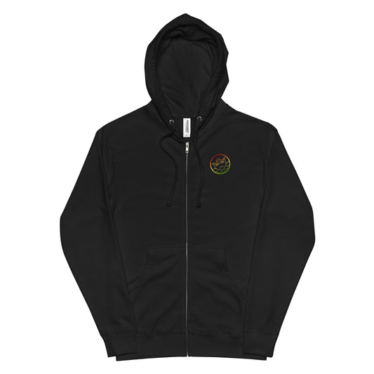 Rasta Logos zip hoodie